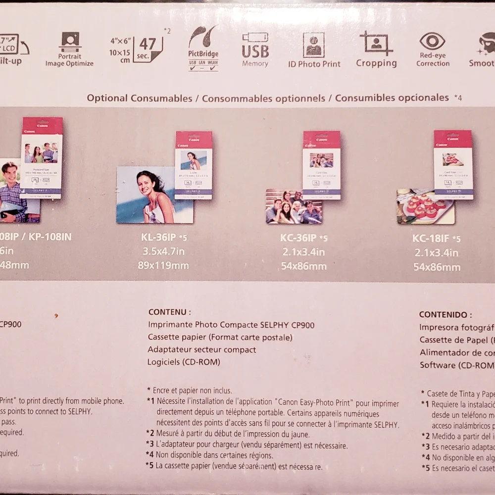 Canon Selphy (CP 900 / New / Wireless Photo Printer)